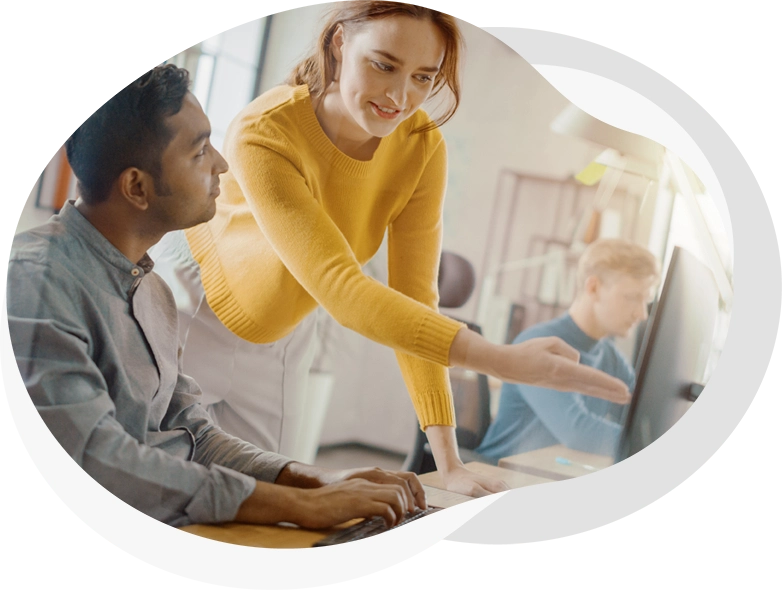Business people collaborate fast and fluidly on Google Workspace tools in an integrated experience to deliver their work